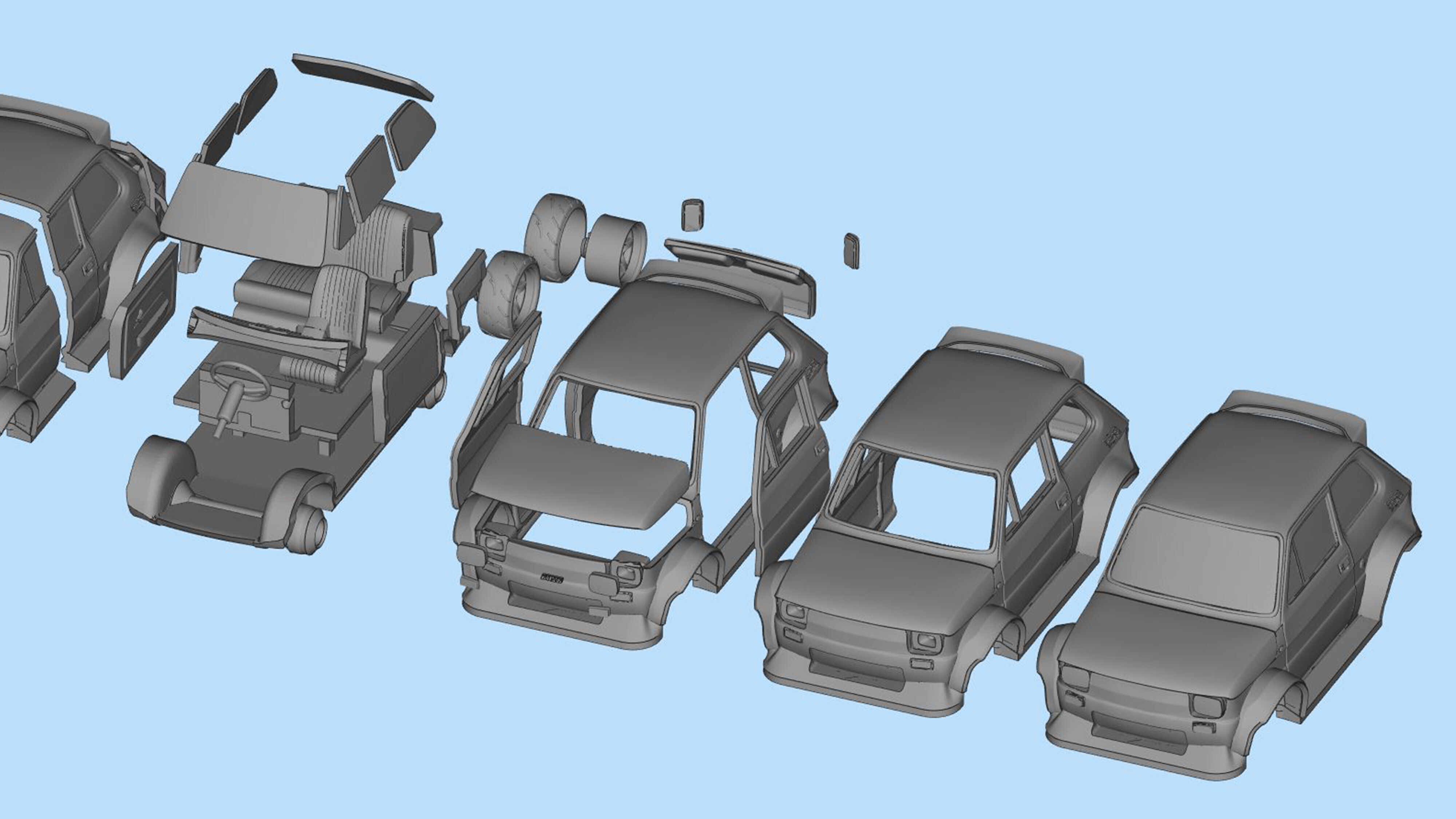 3D printable STL Polski Maluch 126p Wide body tuning   3D print model_14