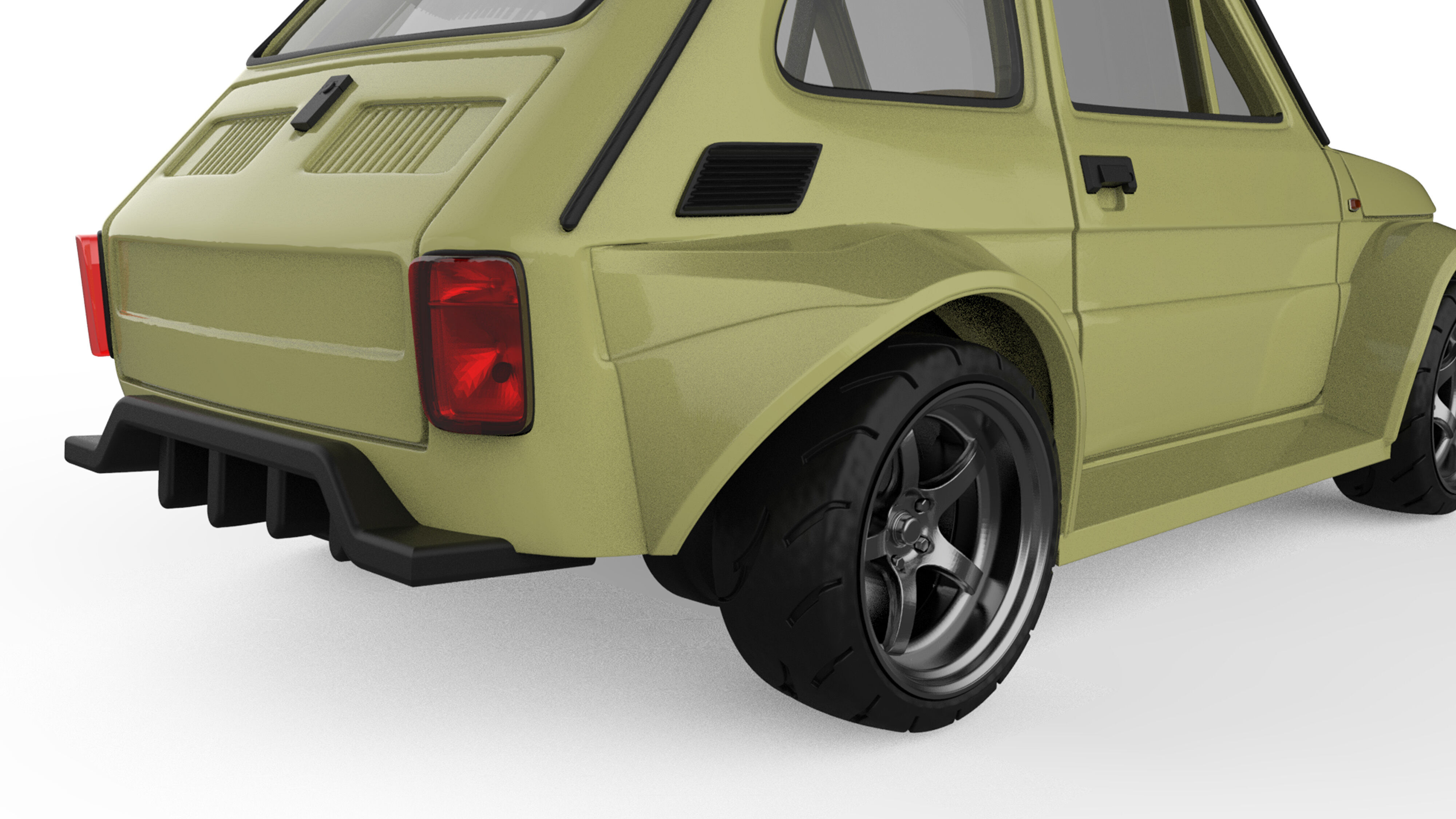 3D printable STL Polski Maluch 126p Wide body tuning   3D print model_12