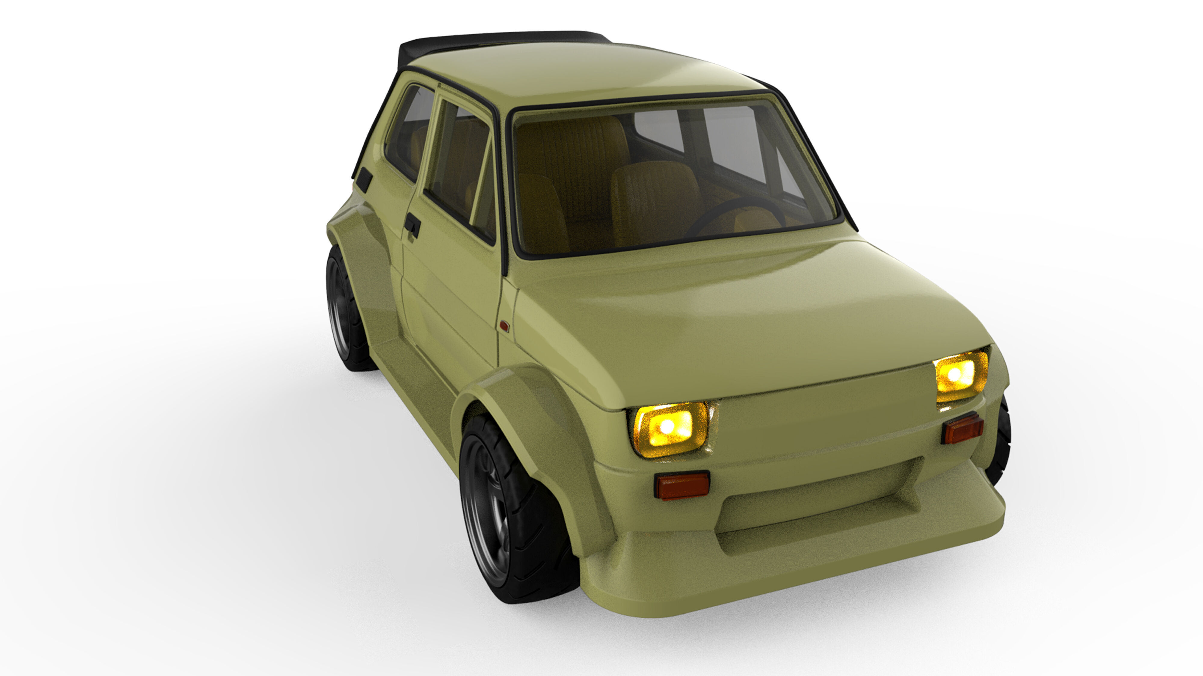 3D printable STL Polski Maluch 126p Wide body tuning   3D print model_11