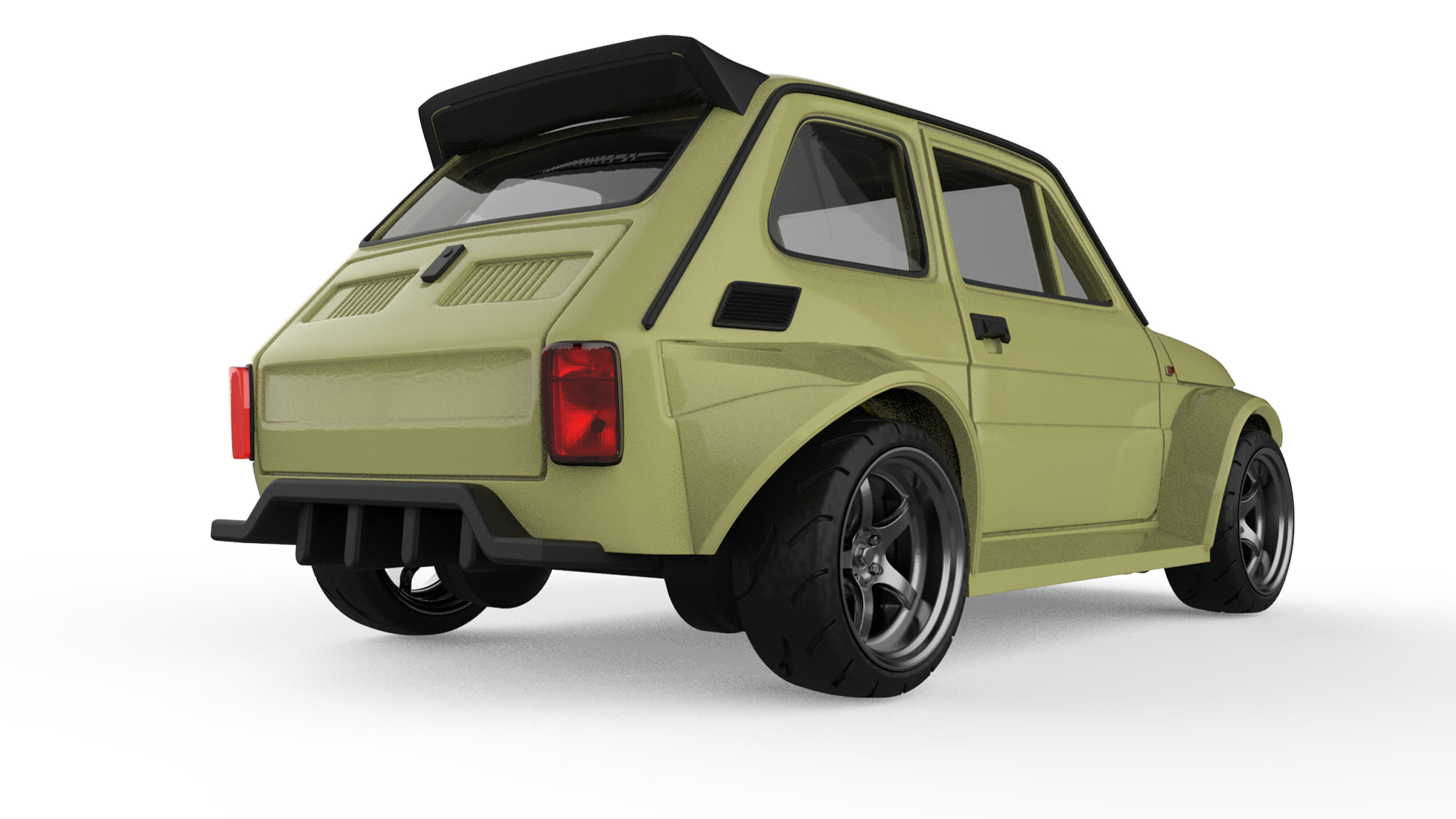 3D printable STL Polski Maluch 126p Wide body tuning   3D print model_9