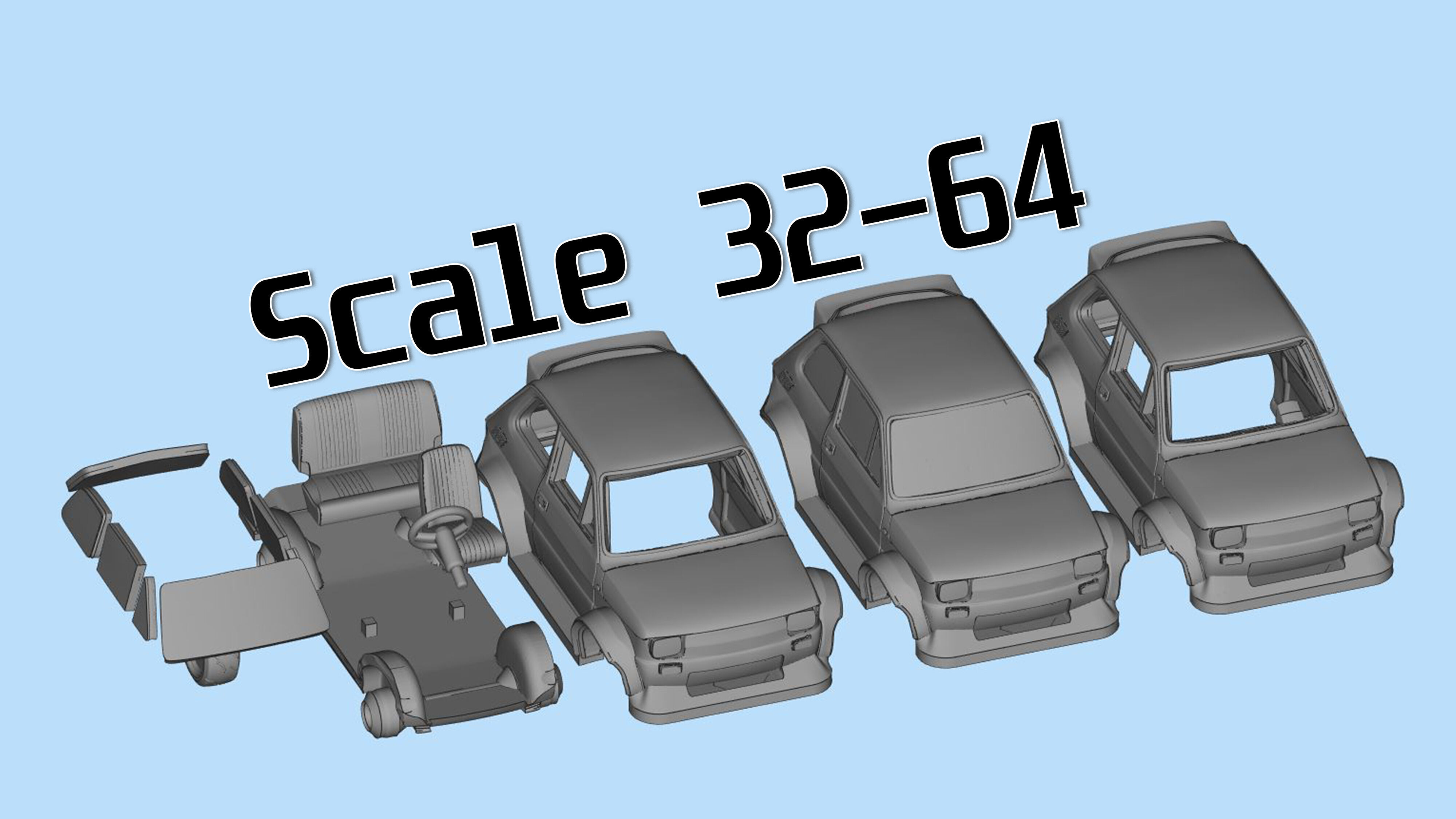 3D printable STL Polski Maluch 126p Wide body tuning   3D print model_7