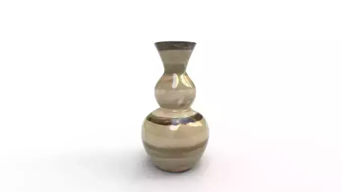 Bradburn Home Double Gourd Stripe Floor Vase