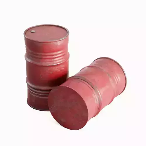 Industrial Barrel 01  Low-poly 3D model