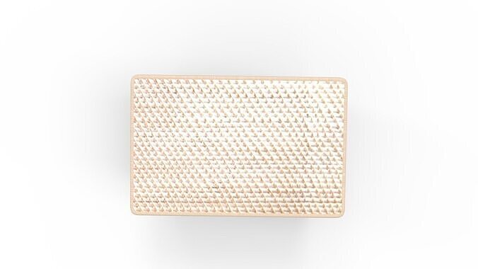 Modern Weave Lidded Storage Basket 3D model 6