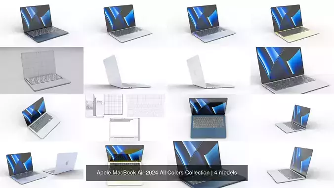 Apple MacBook Air 2024 All Colors Collection