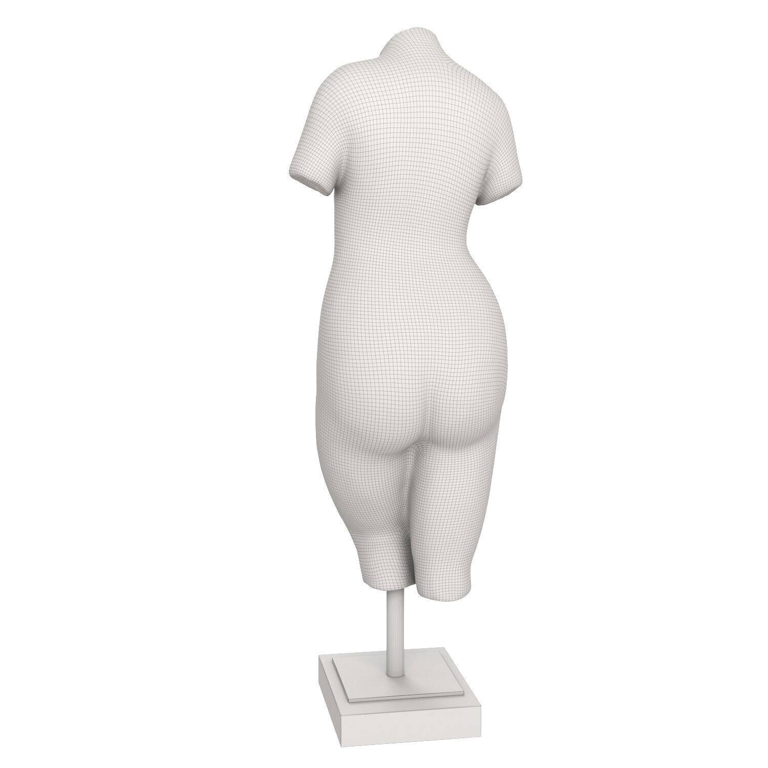 Sculpture of a female torso 3D model_6
