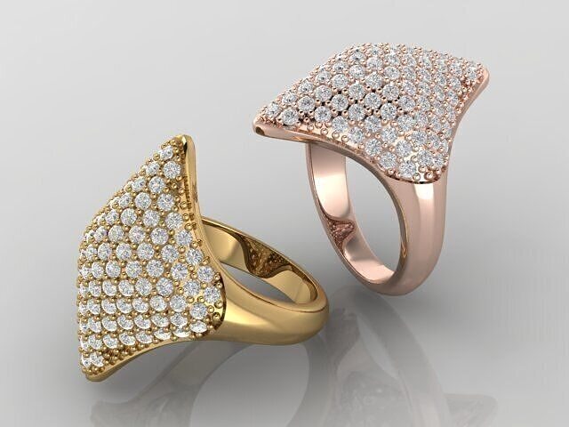 3D printable womens jewelry ring 3D print model