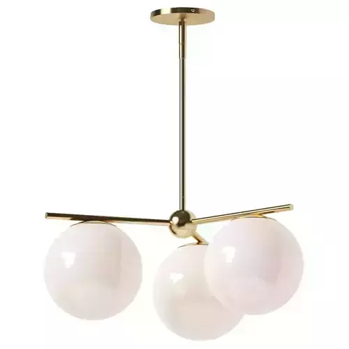Sphere and Stem 3 Light Chandelier - West Elm 3D model
