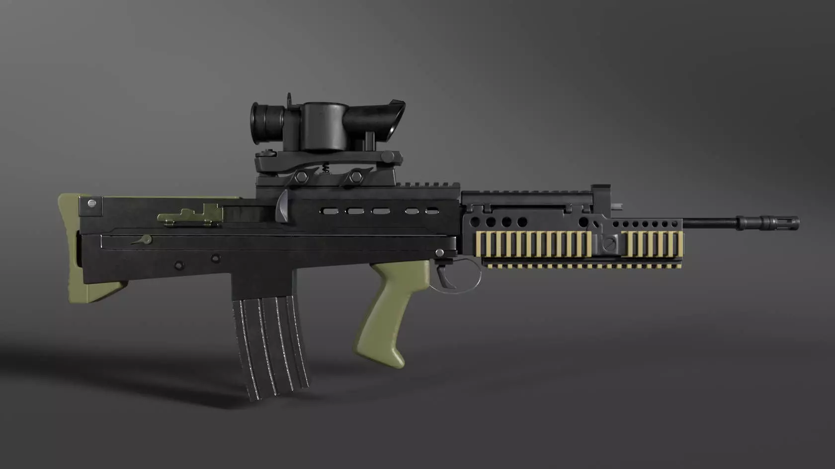 SA80 rifle  3D model_0
