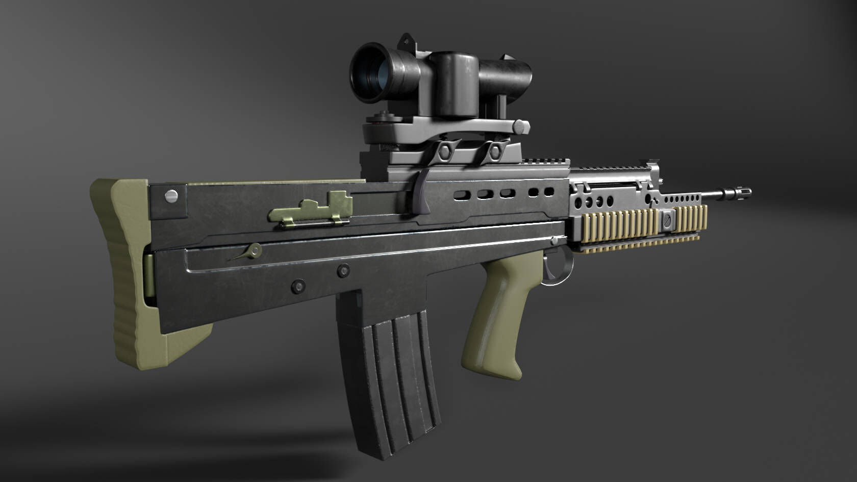 SA80 rifle  3D model_1