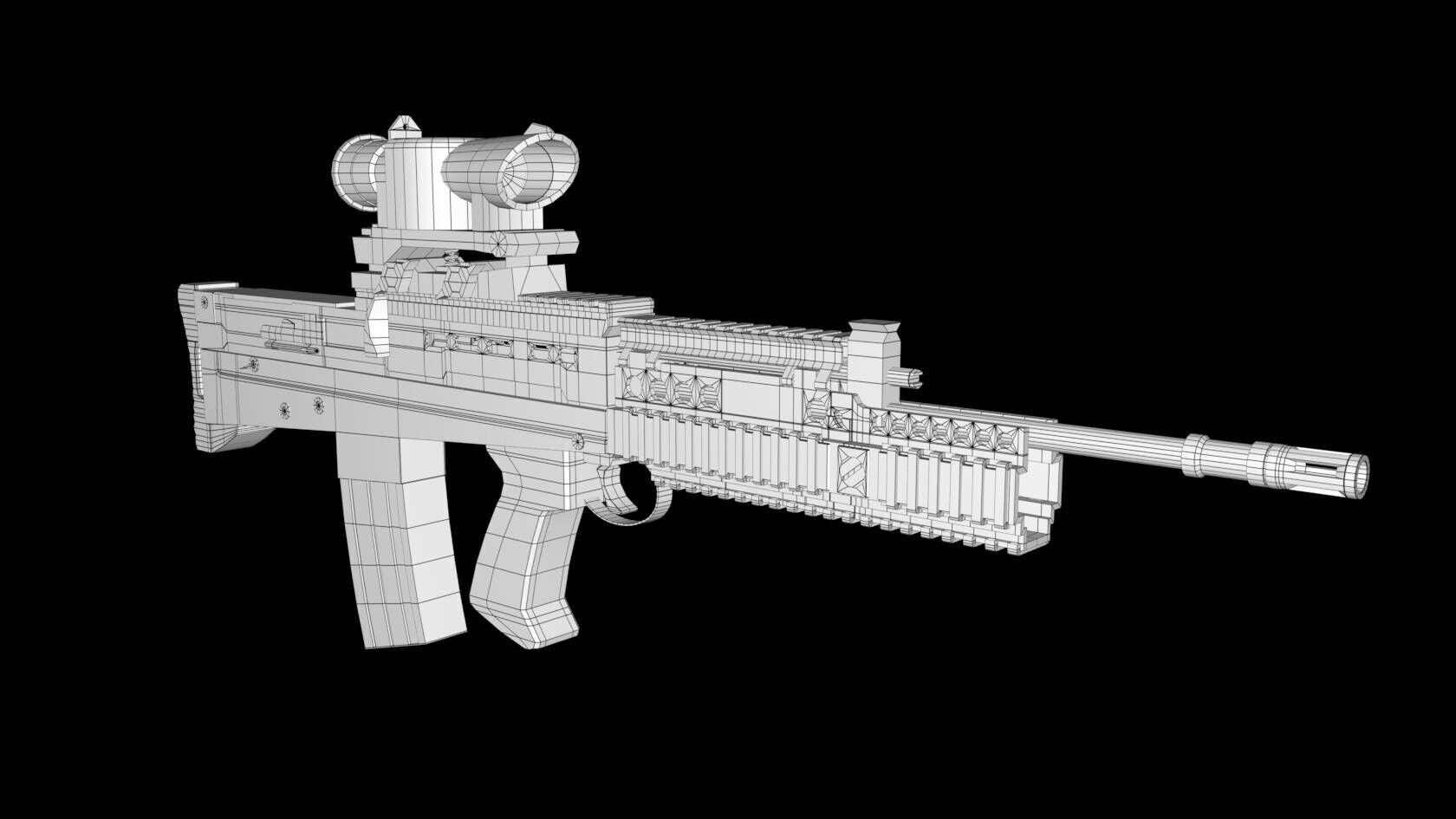 SA80 rifle  3D model_3