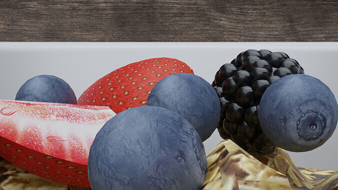 Breakfast Low-poly 3D model