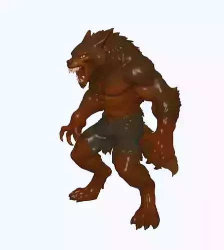 Werewolf Warrior Figurine 3D print model