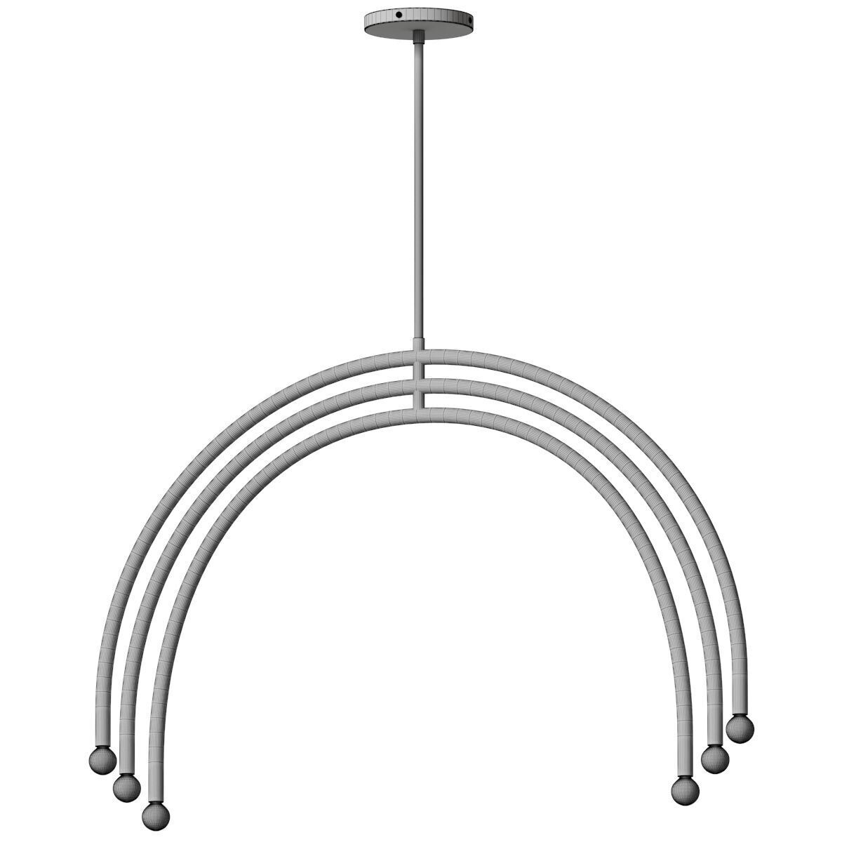 Arc Chandelier - West Elm 3D model_3