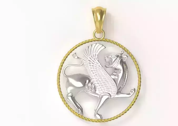 Gold pendant with Homa design  model gp0260