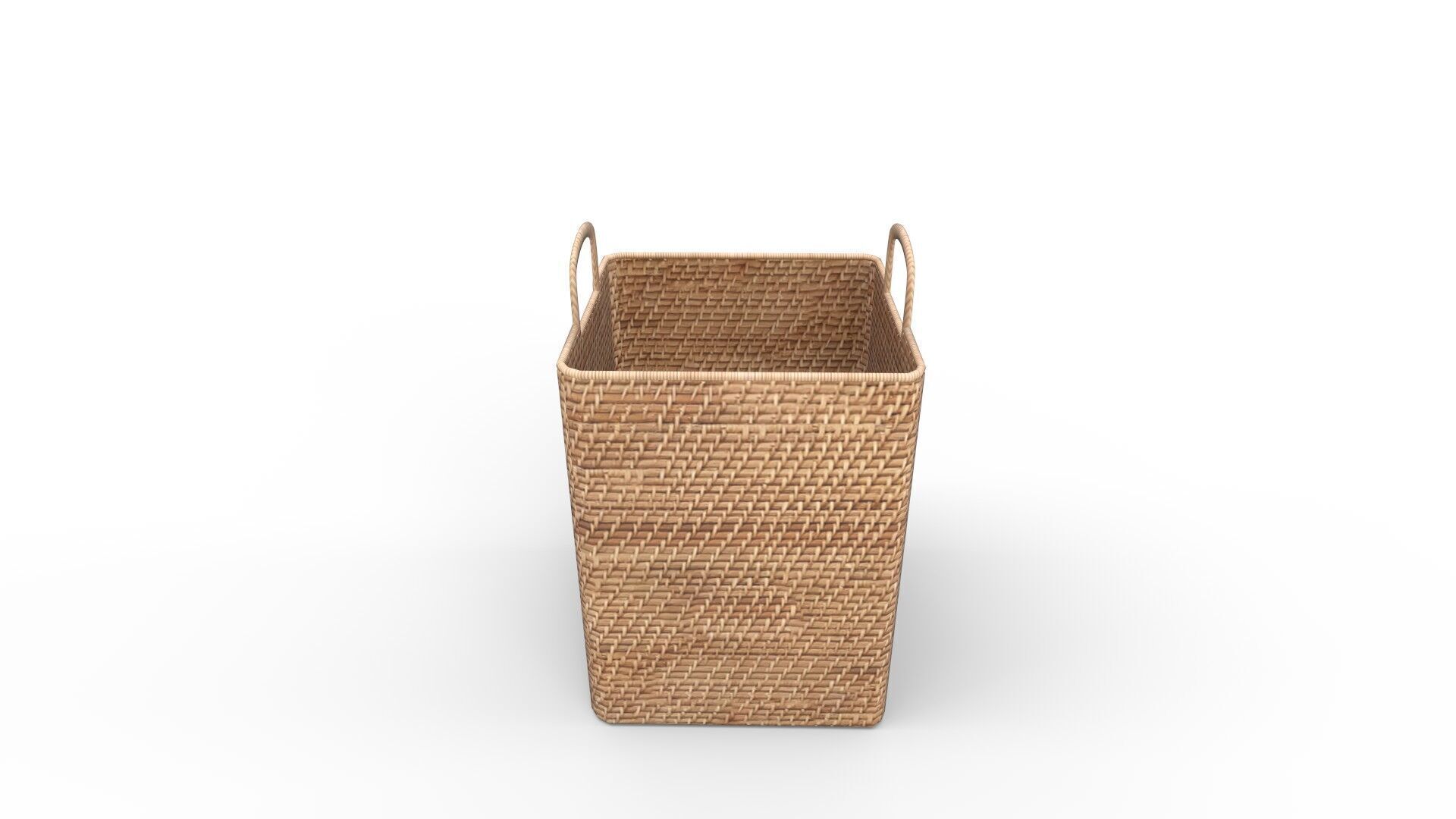 Modern Weave Tall Handle Basket 3D model_4