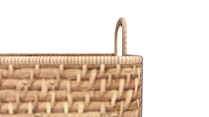 Modern Weave Tall Handle Basket 3D model 7