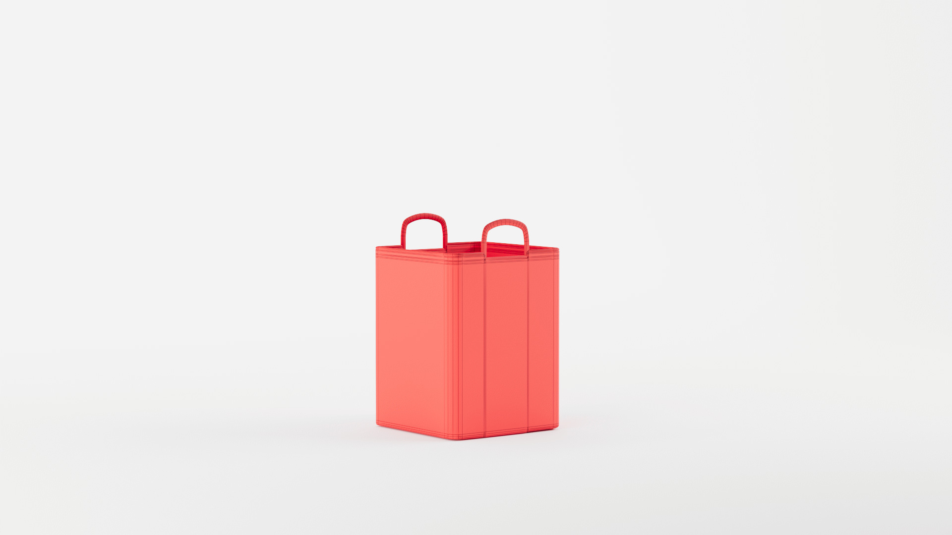 Modern Weave Tall Handle Basket 3D model_9