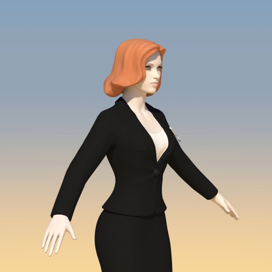 Young Woman with Morphs 3D model_6