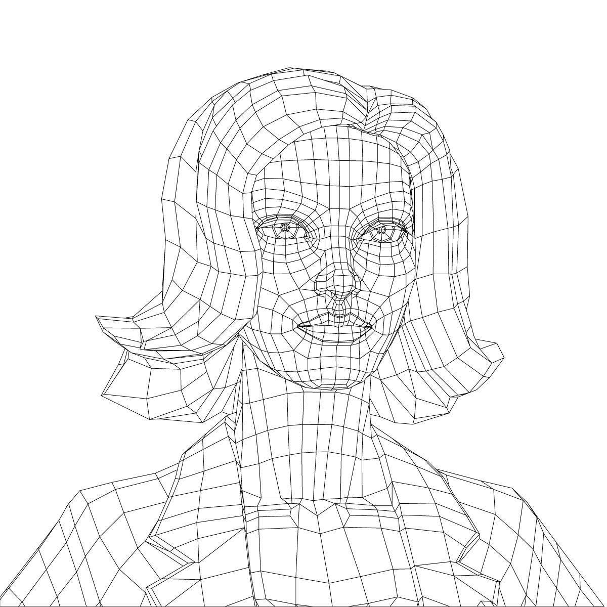 Young Woman with Morphs 3D model_27