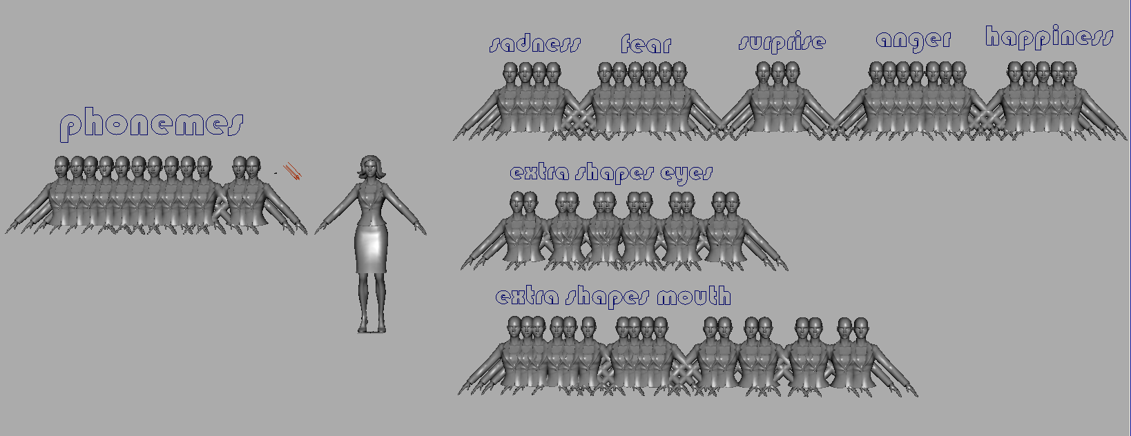 Young Woman with Morphs 3D model_30