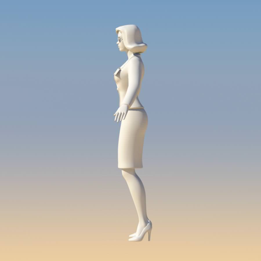 Young Woman with Morphs 3D model_17