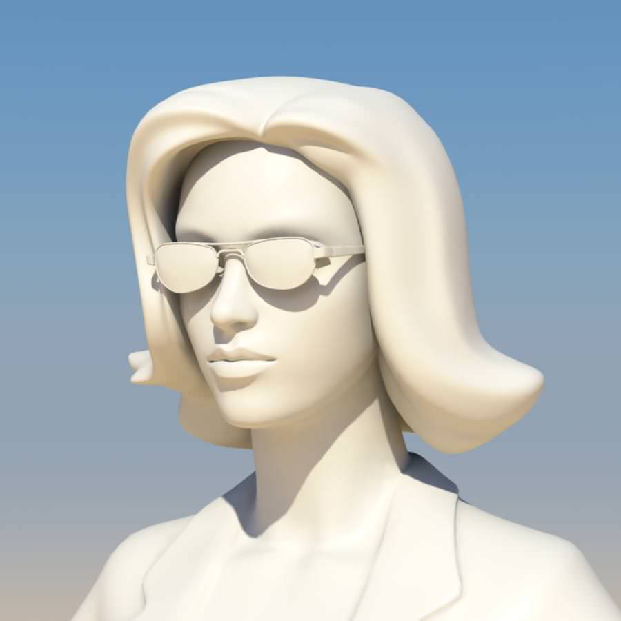 Young Woman with Morphs 3D model_19