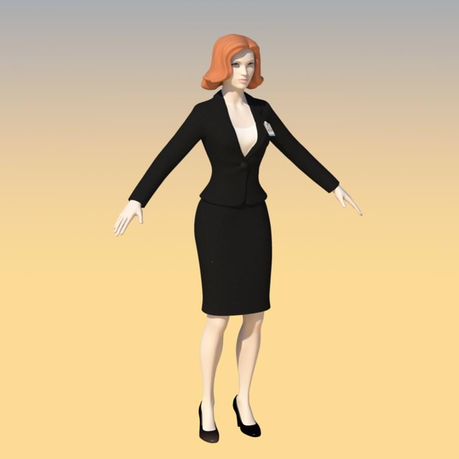 Young Woman with Morphs 3D model_11