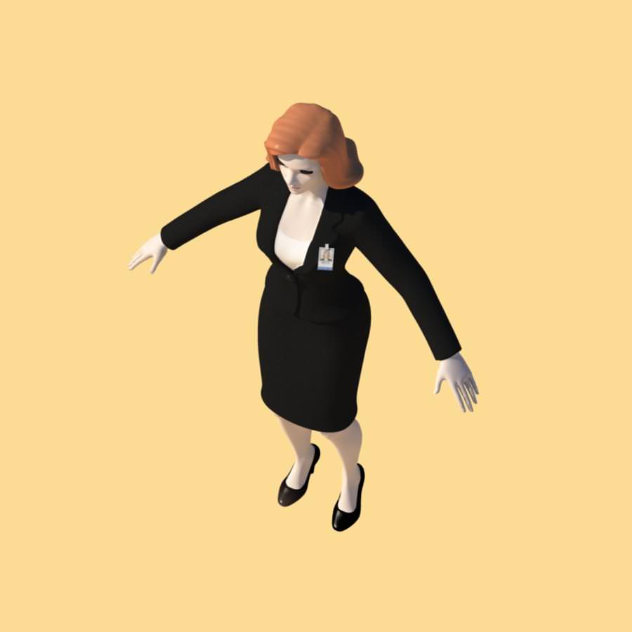 Young Woman with Morphs 3D model_10