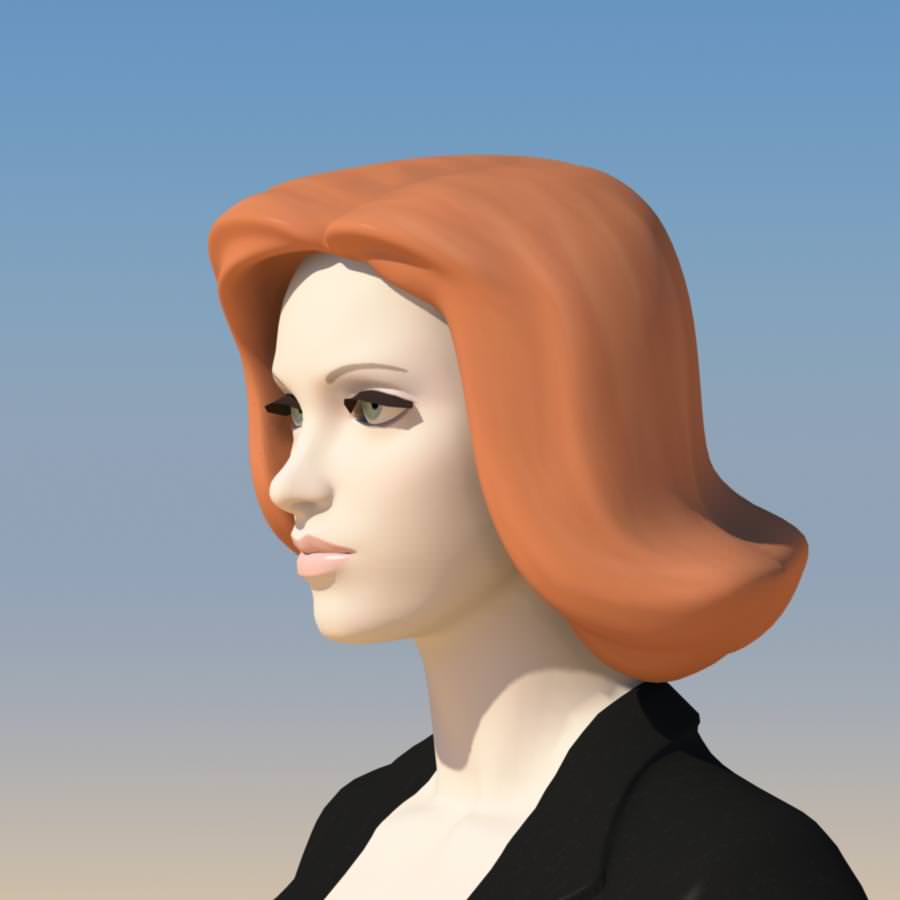 Young Woman with Morphs 3D model_3