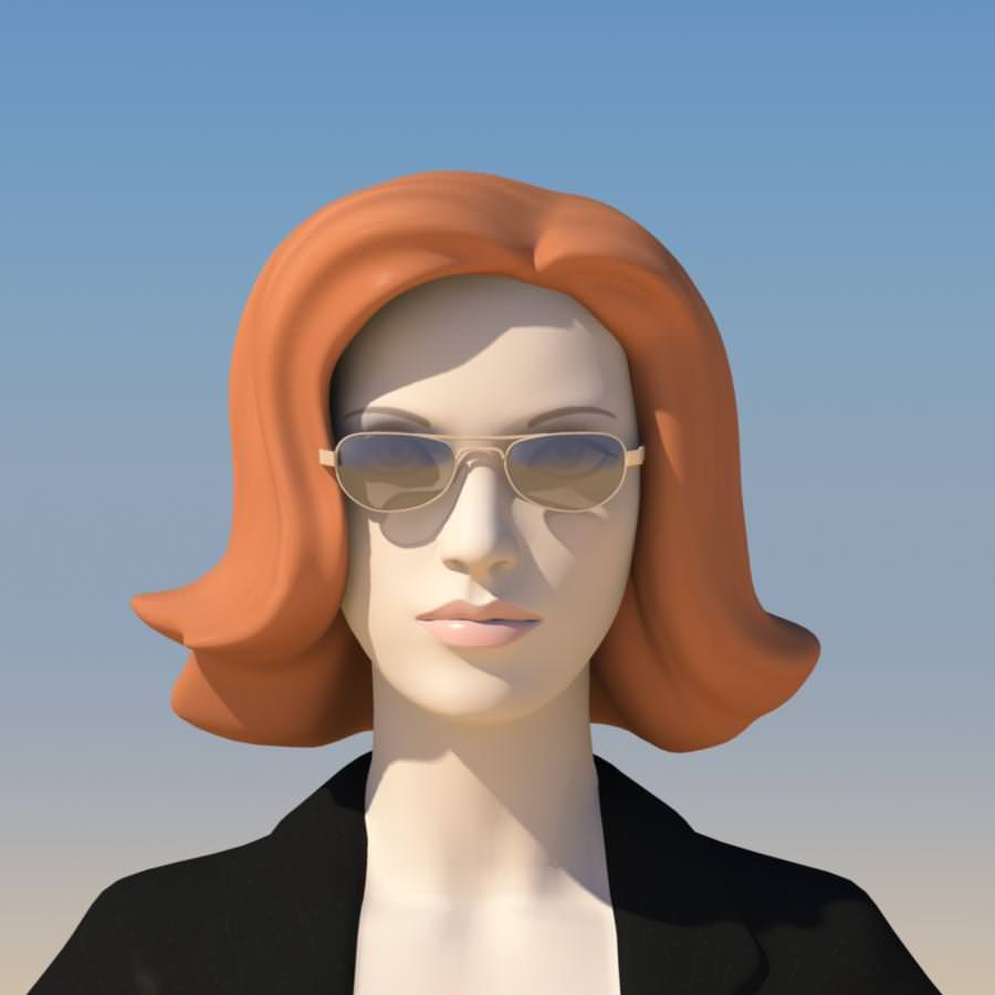 Young Woman with Morphs 3D model_4