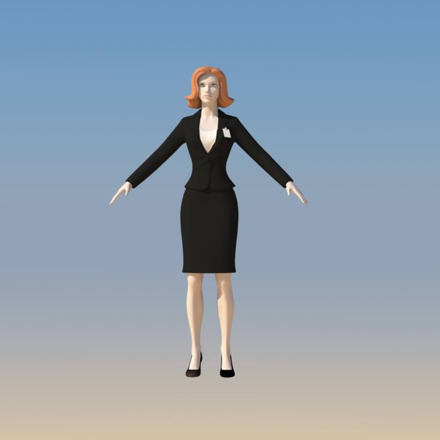 Young Woman with Morphs 3D model_14