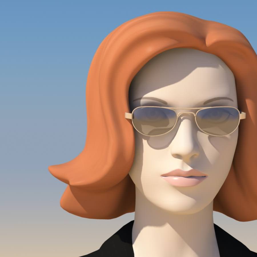 Young Woman with Morphs 3D model_12