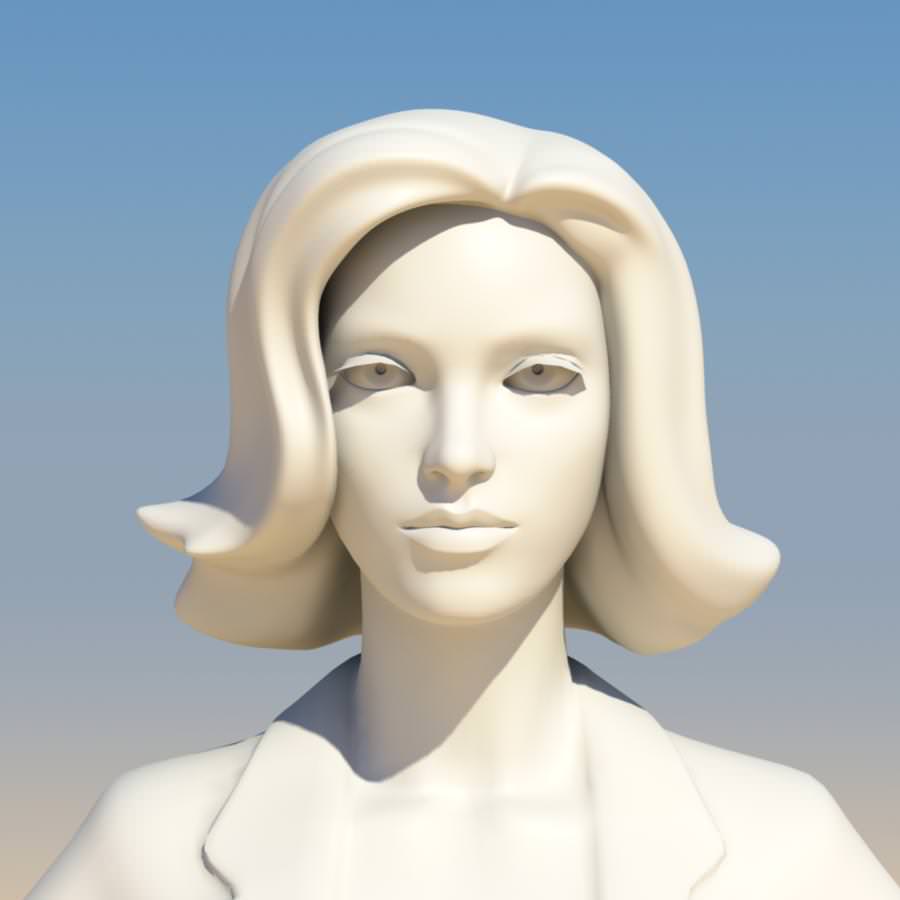 Young Woman with Morphs 3D model_20