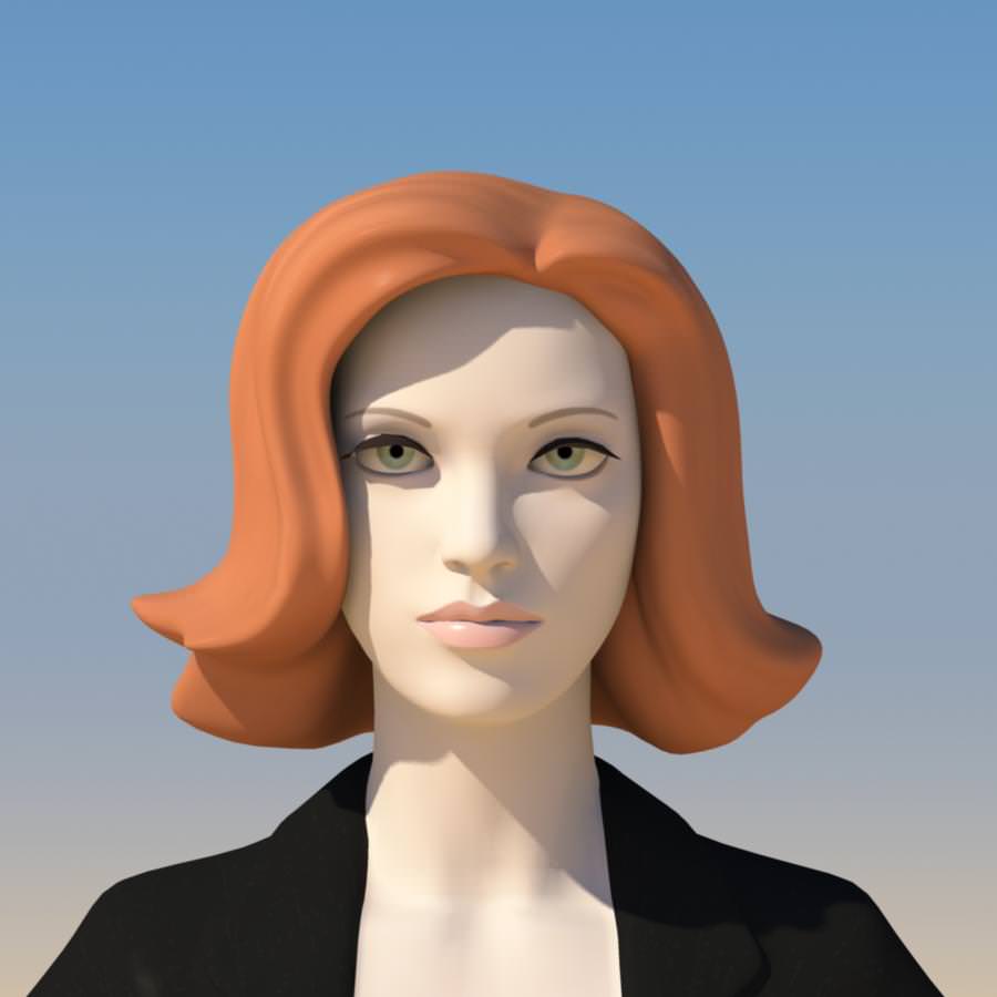 Young Woman with Morphs 3D model_2