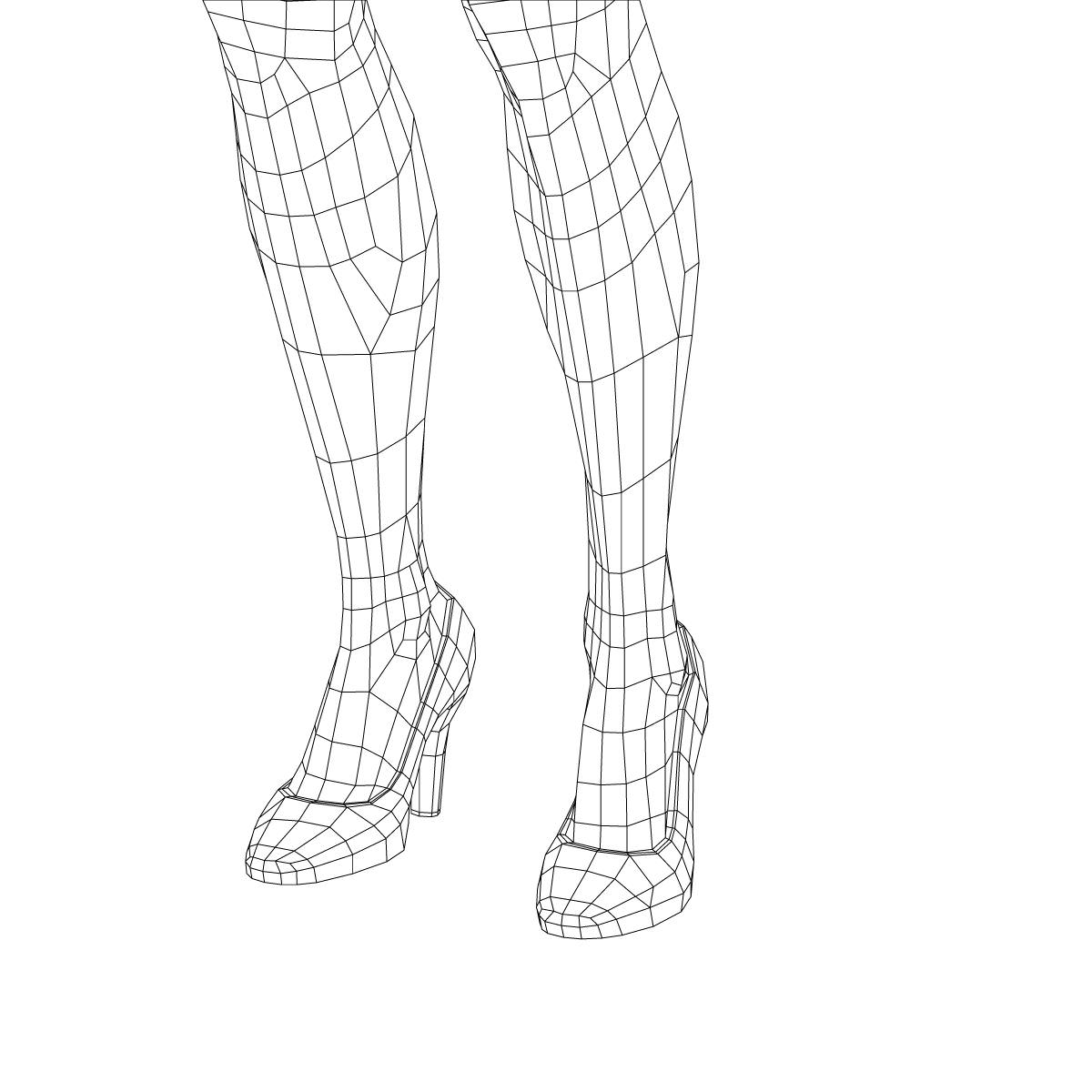 Young Woman with Morphs 3D model_28