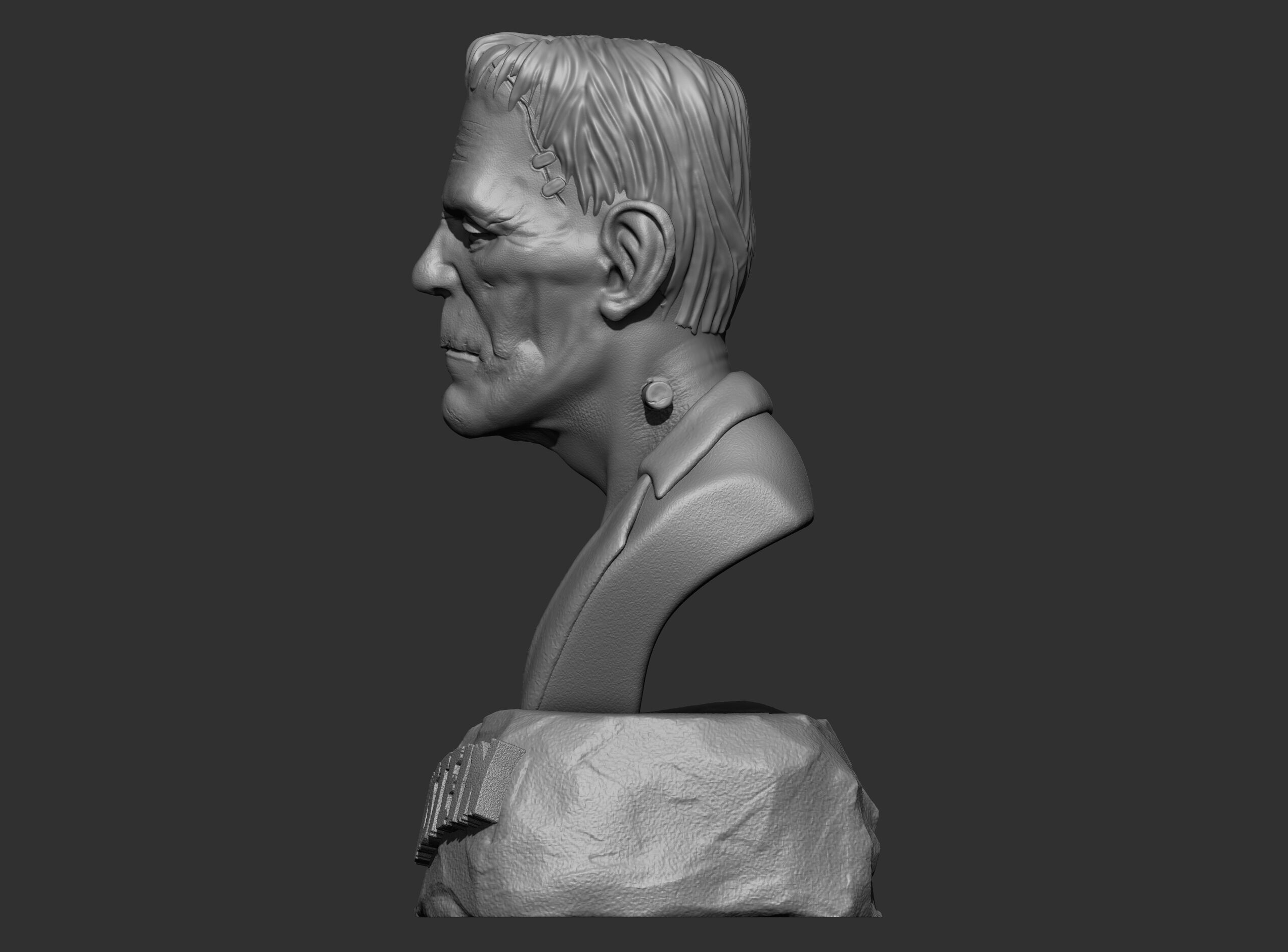 Frankenstein - Classic Bust 3D Print Model 3D print model_4