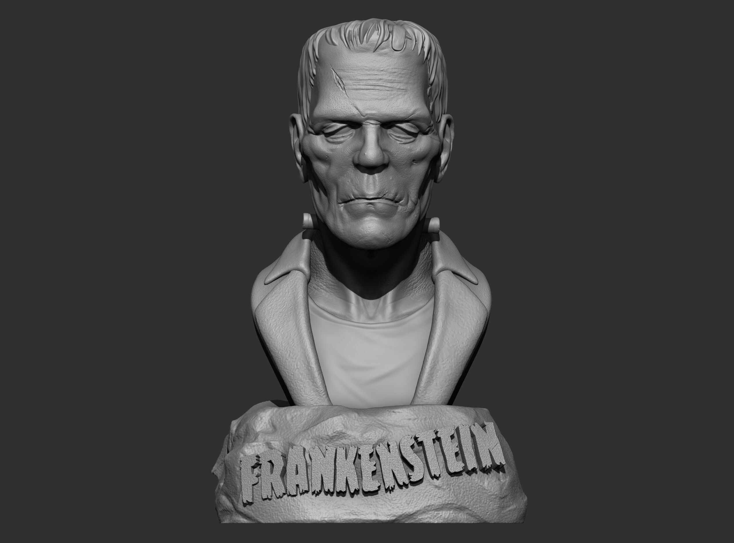 Frankenstein - Classic Bust 3D Print Model 3D print model_3