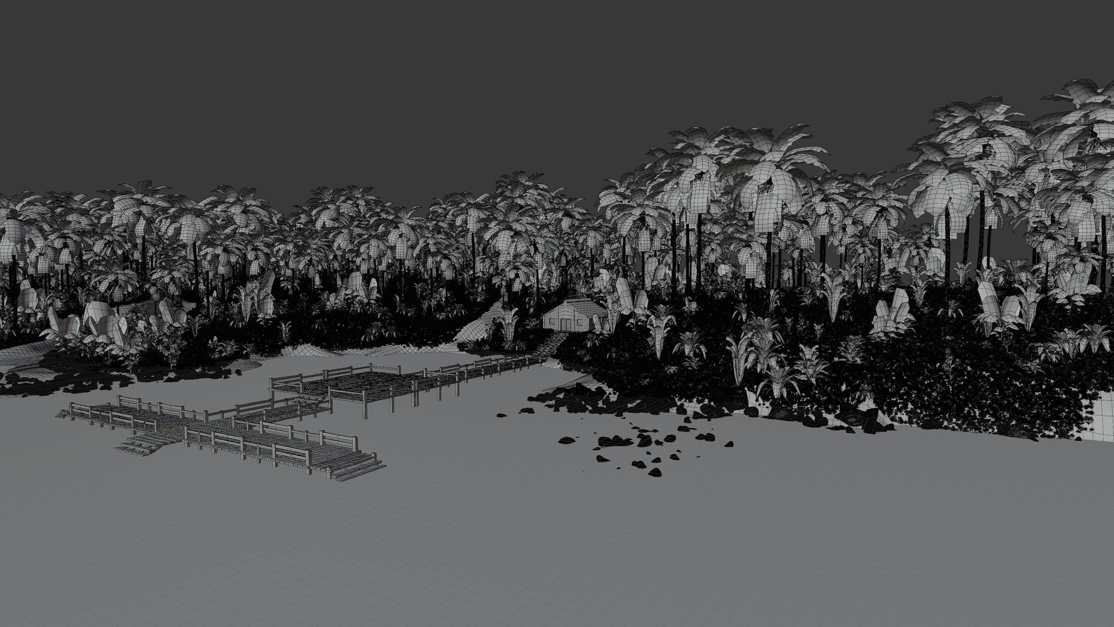 Island Cabin Scene 3D model_11