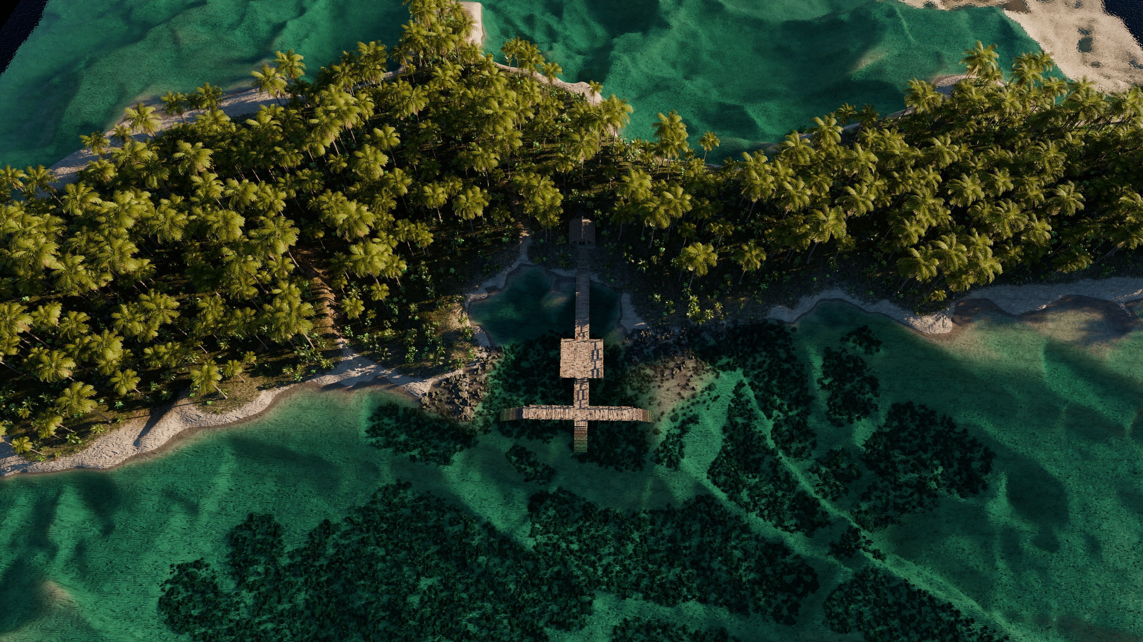 Island Cabin Scene 3D model_9