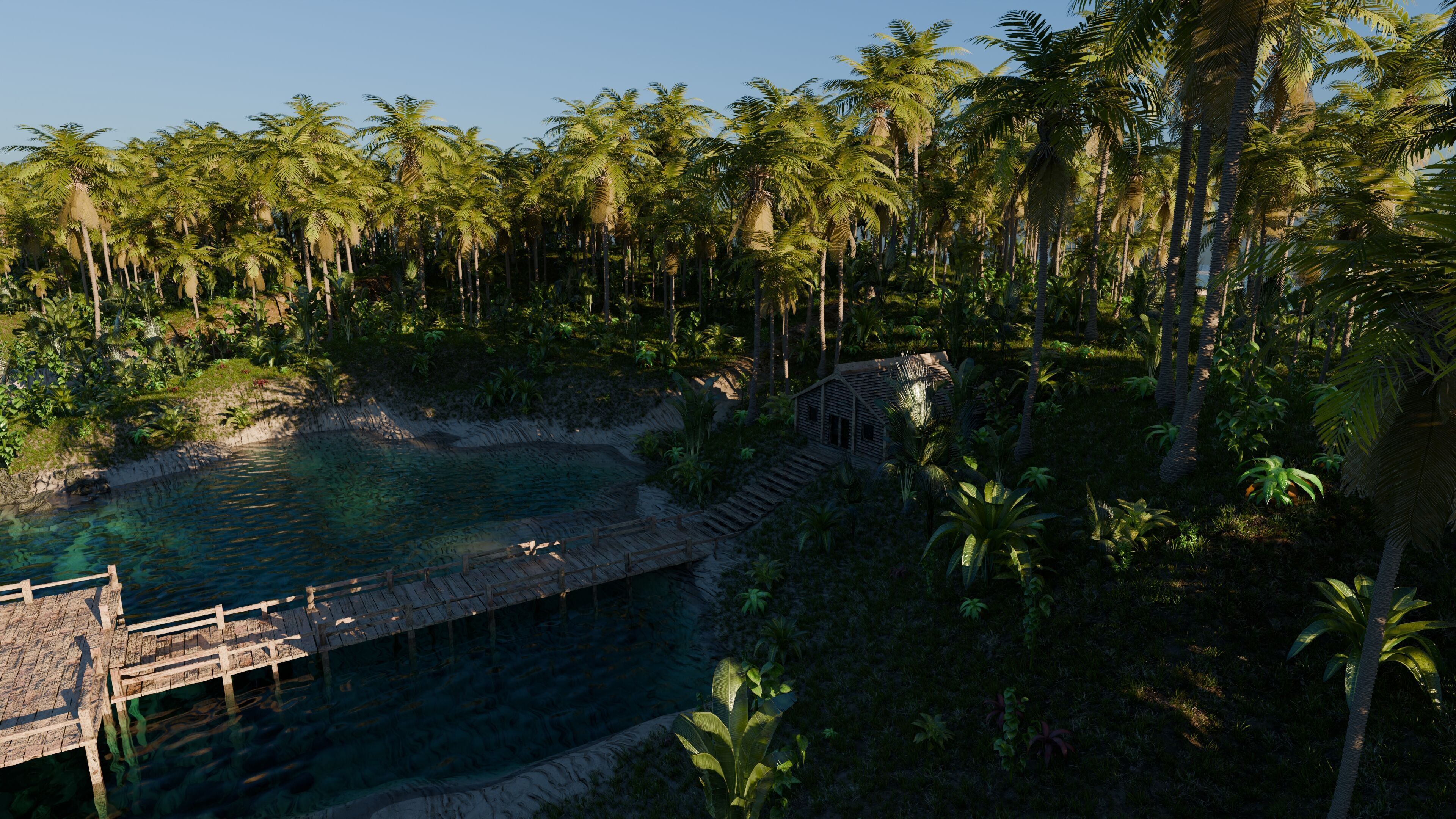 Island Cabin Scene 3D model_5