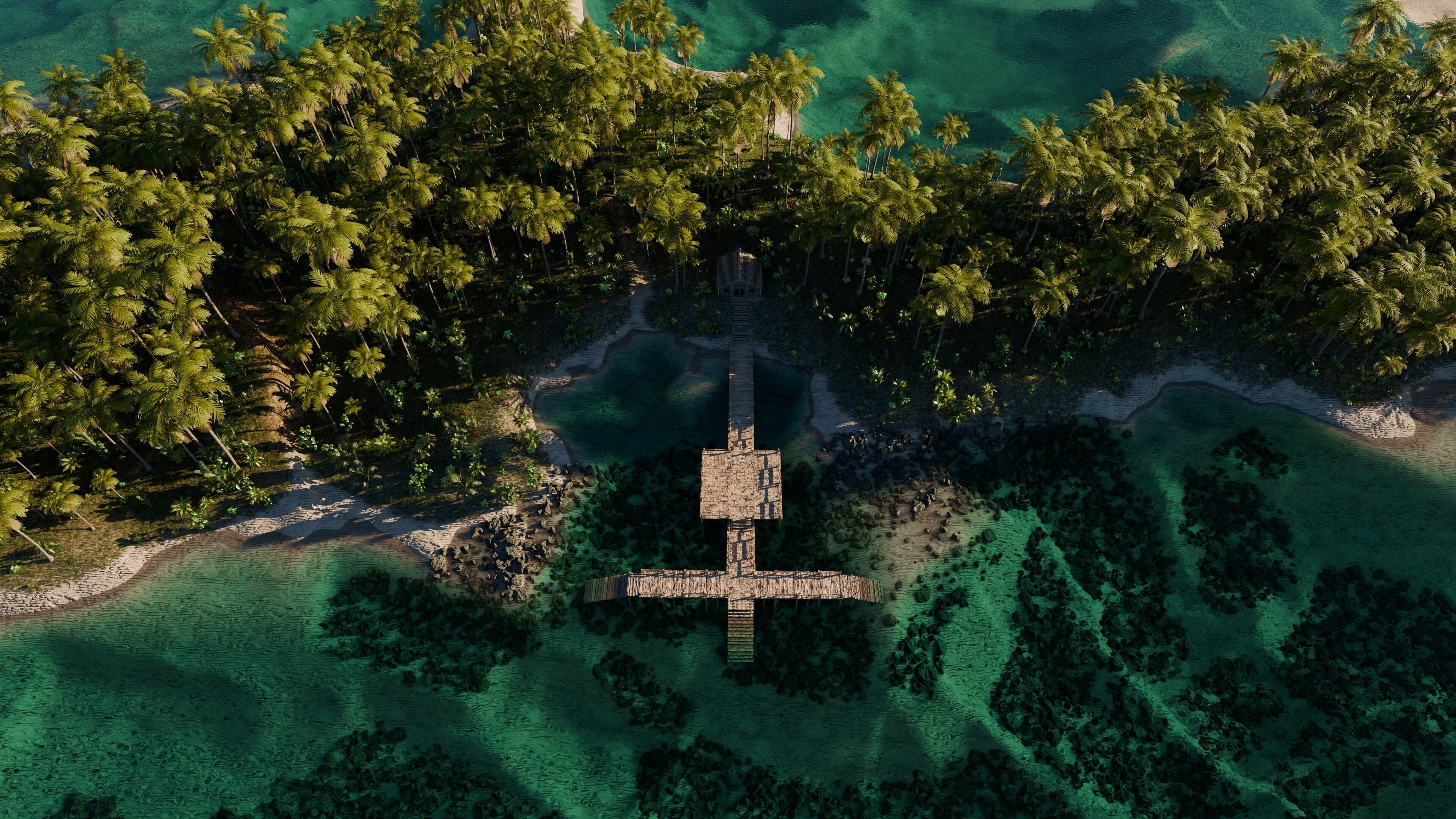 Island Cabin Scene 3D model_8