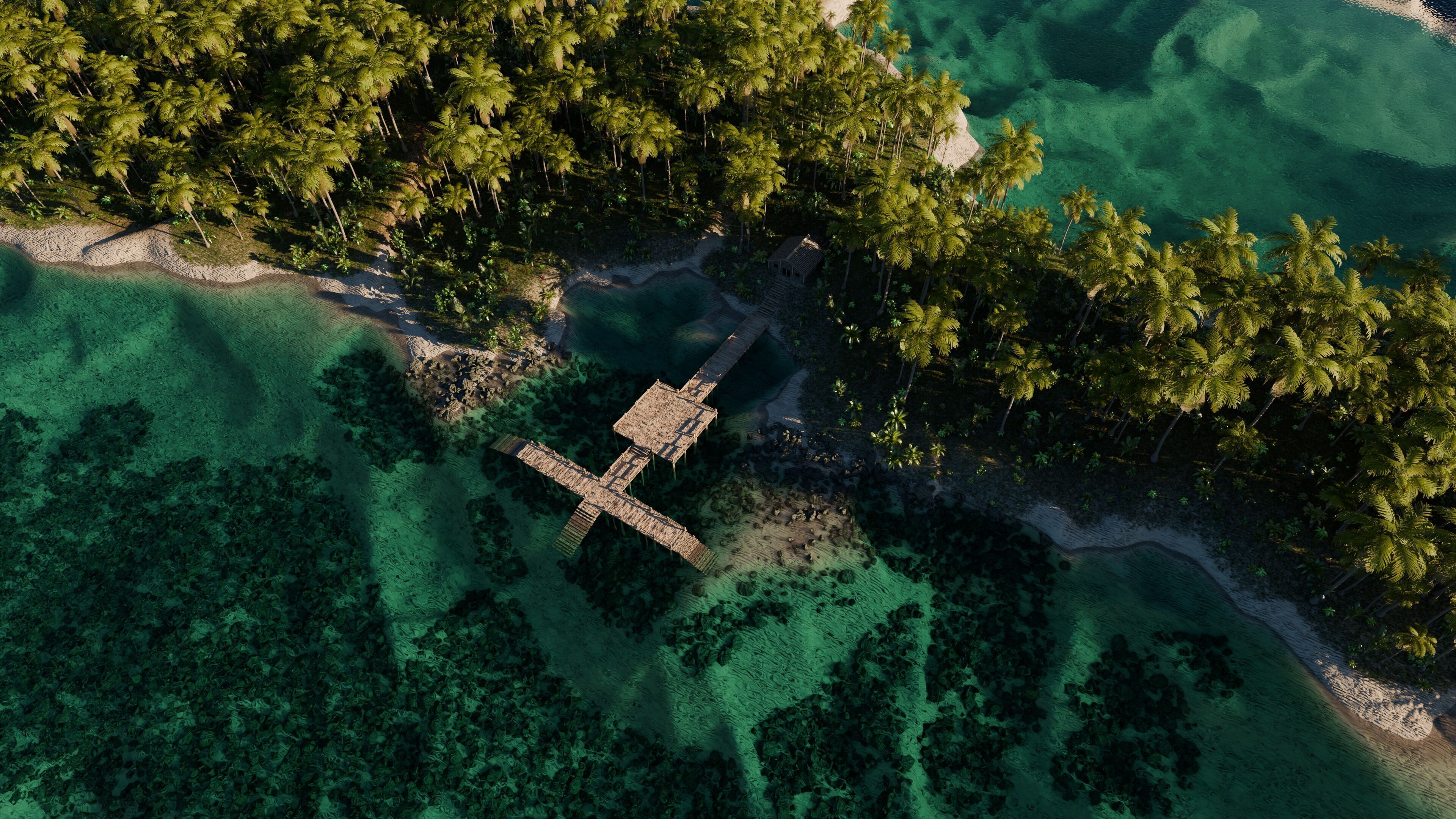 Island Cabin Scene 3D model_7