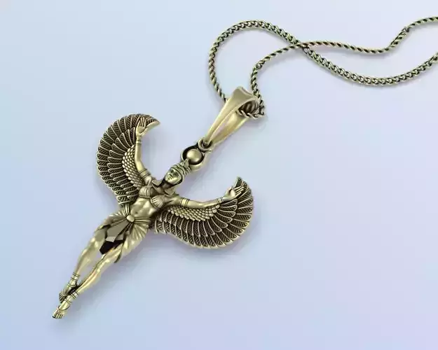Egyptian Goddess ISIS pendant 3D print model