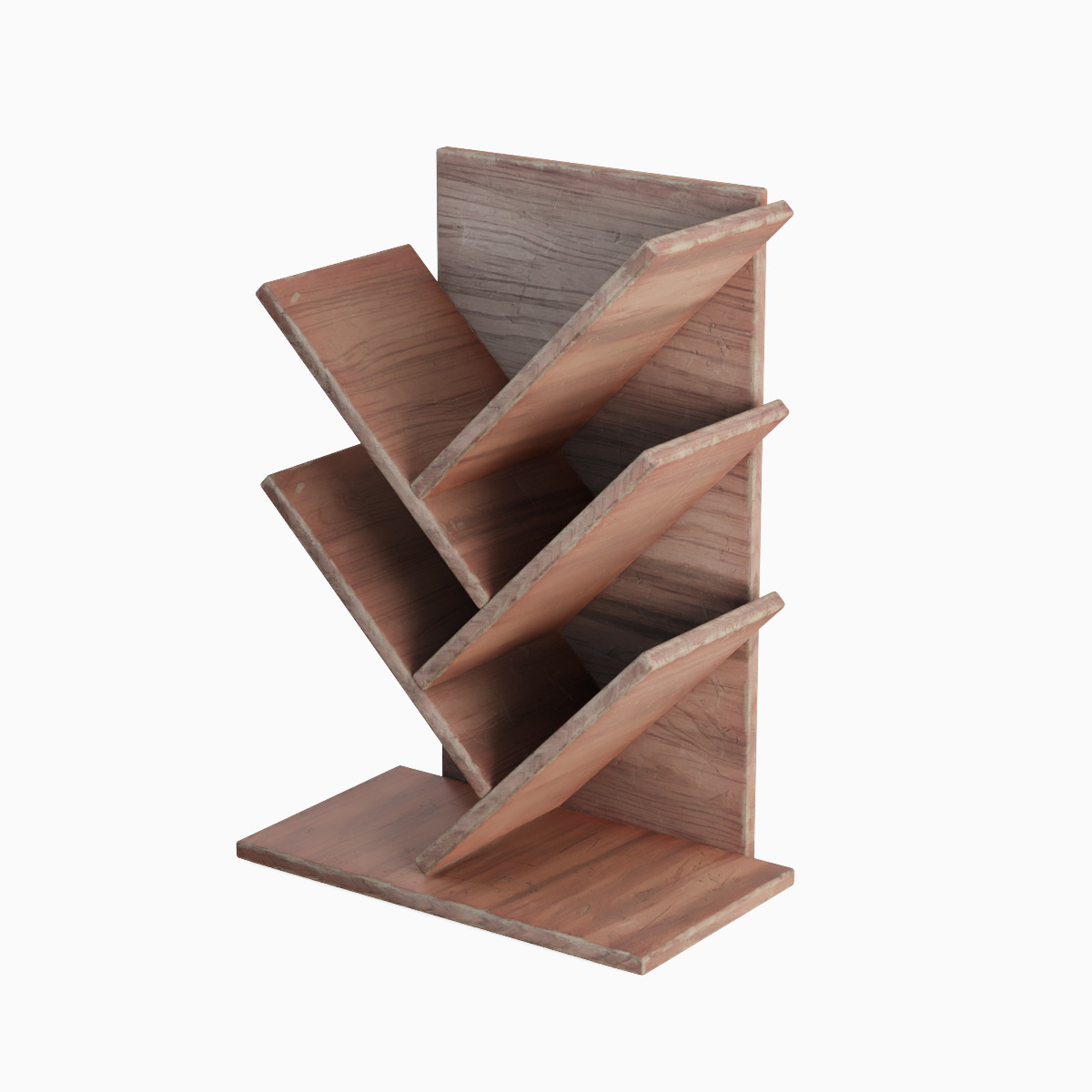 Small Bookshelf 03 Low-poly 3D model_3