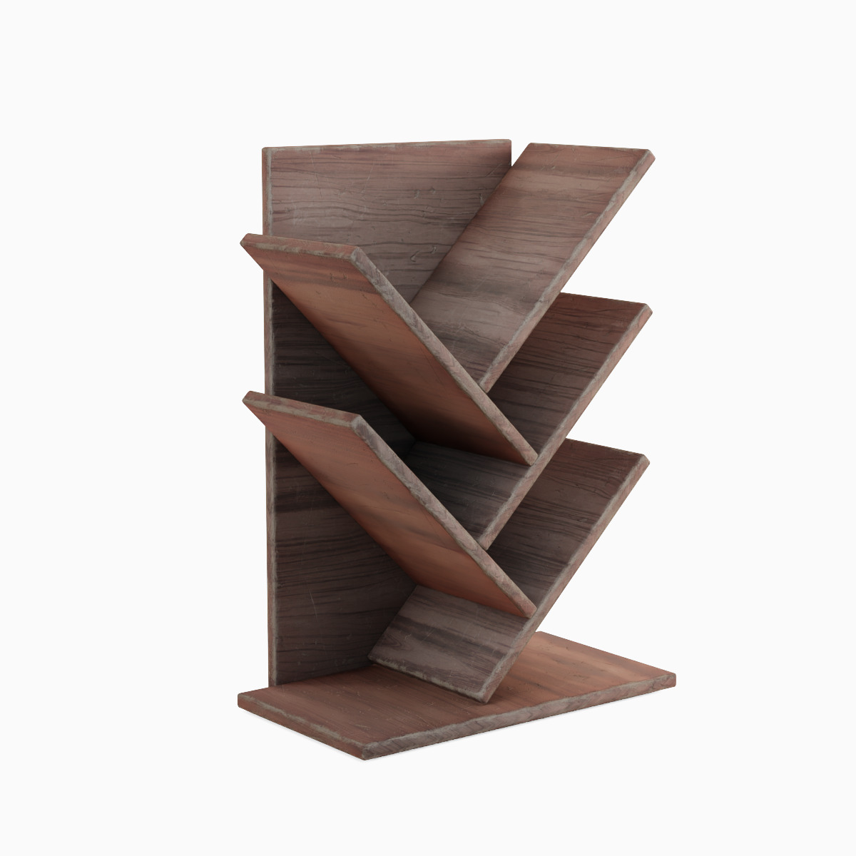 Small Bookshelf 03 Low-poly 3D model_2