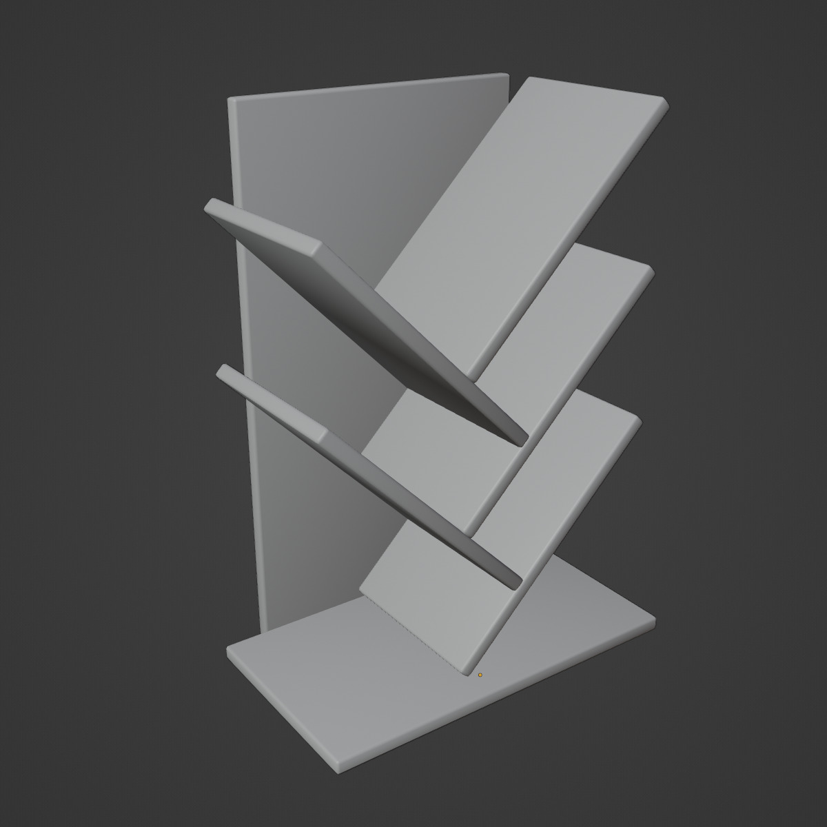 Small Bookshelf 03 Low-poly 3D model_9