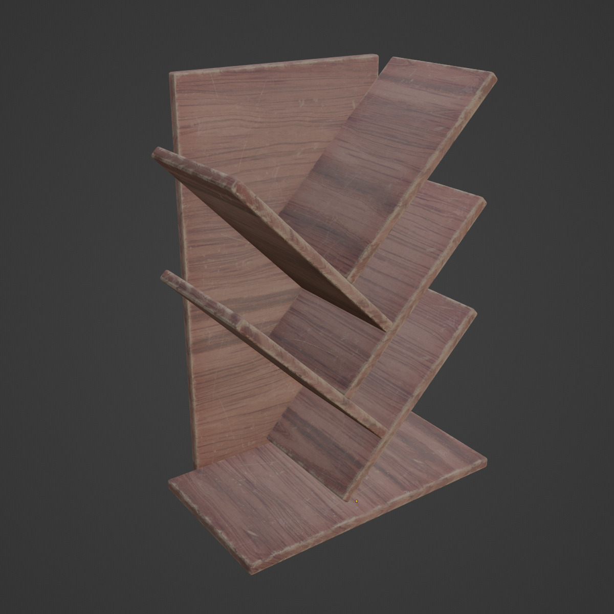 Small Bookshelf 03 Low-poly 3D model_6