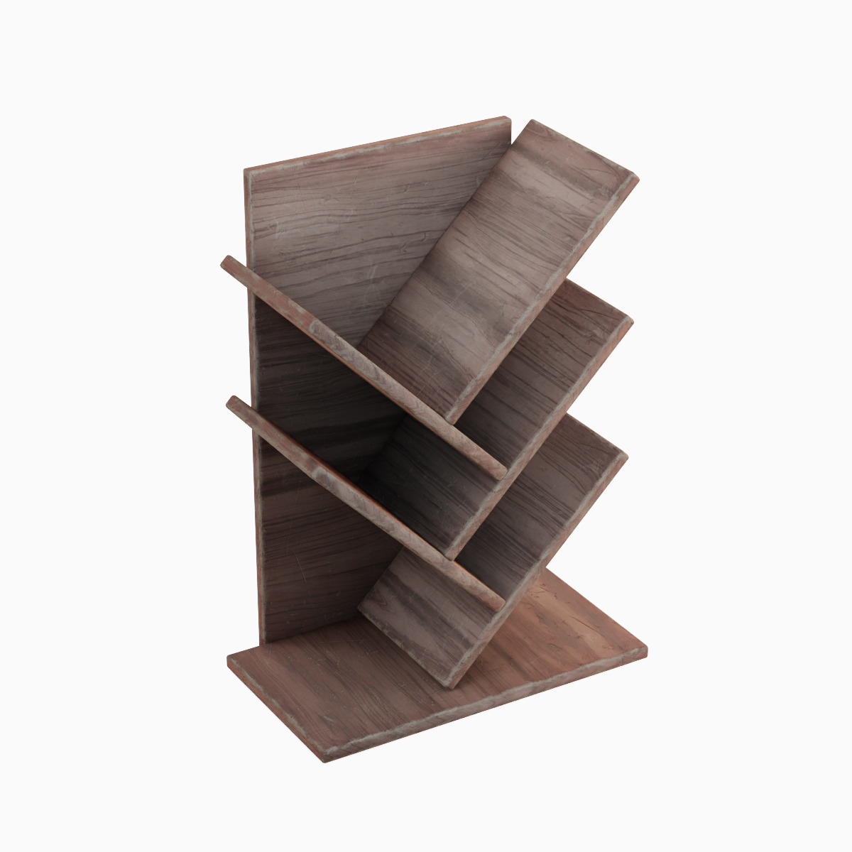 Small Bookshelf 03 Low-poly 3D model_5