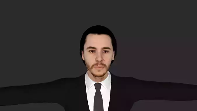 Johnny Gaudreau Hyper Realistic Full Body  Rigged 3D Character 3D model